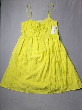 Nine West Vibrant Yellow Spaghetti Strap Sundress